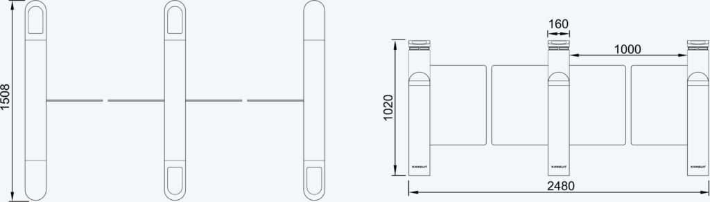 Js-jstd9151-21karsun patent luxury servo motor swing turnstile gate | karsun