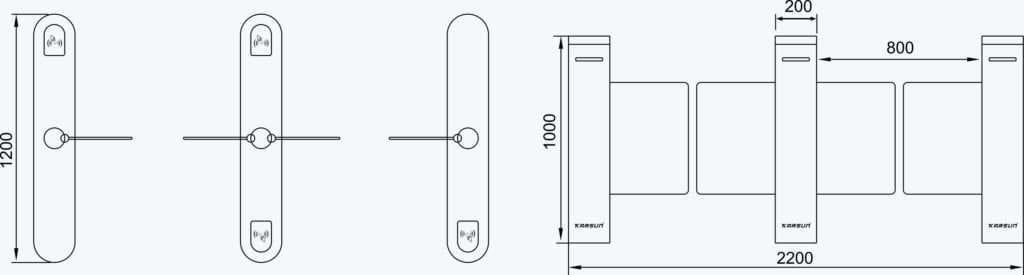 Js-xbz002-swing gate turnstile | karsun