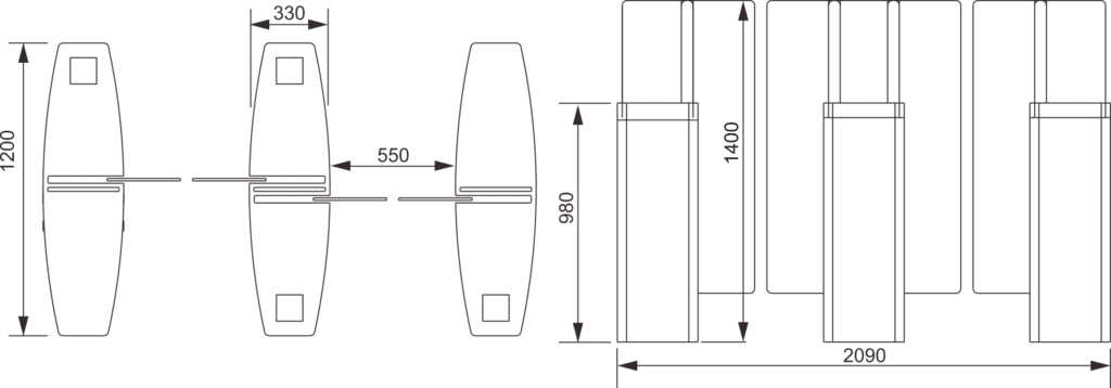 Js-pyz003 - luxury sliding turnstile | karsun