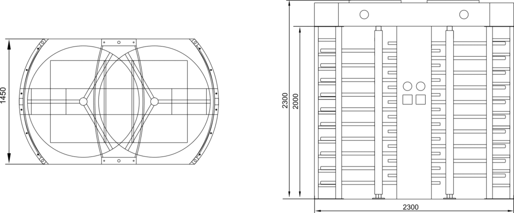 Js-qgz004 - dual lane full height turnstile bi-directional rfid qr code access control system | karsun