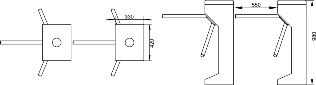 Js-sgz003 - karsun access vertical tripod turnstile gate | karsun