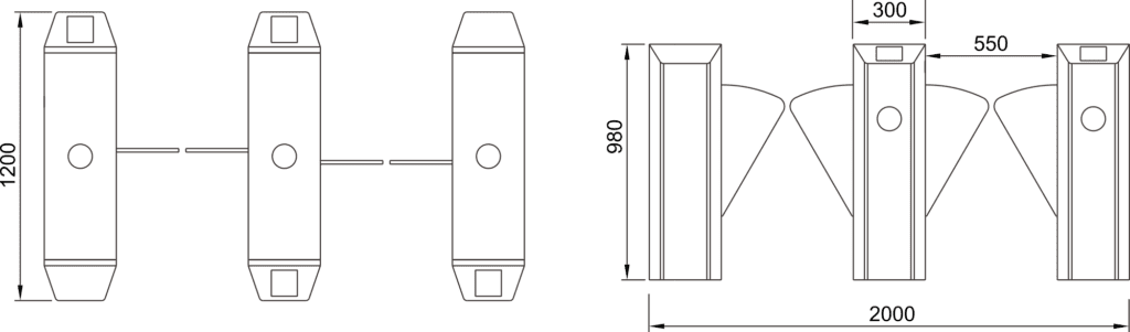 Js-y001 - flap barrier turnstile gate | karsun