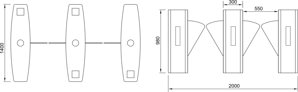 Js-y004 - flap barrier turnstile gate | karsun