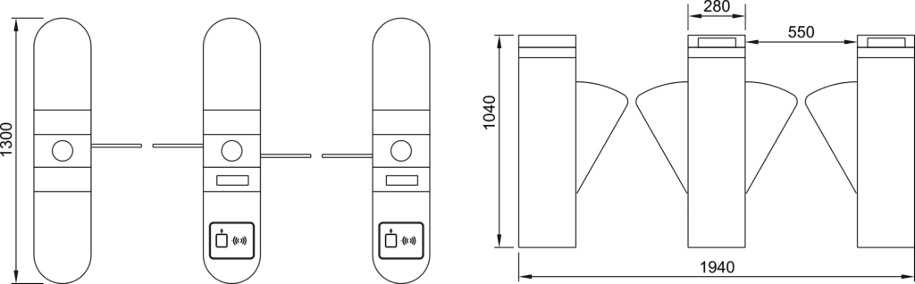 Js-y006-flap barrier turnstile gate | karsun