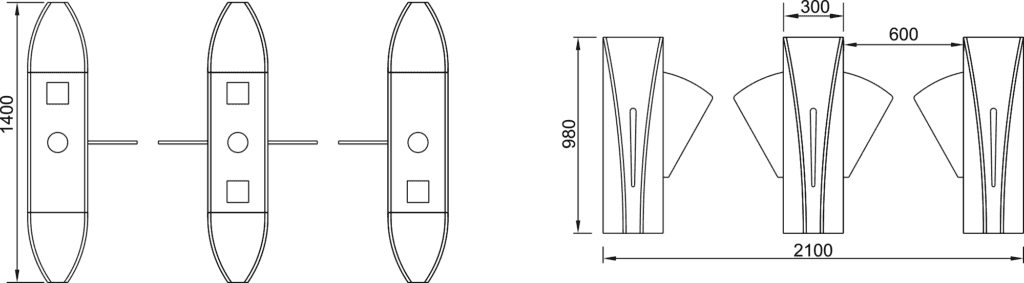 Js-y009-flap barrier turnstile gate | karsun