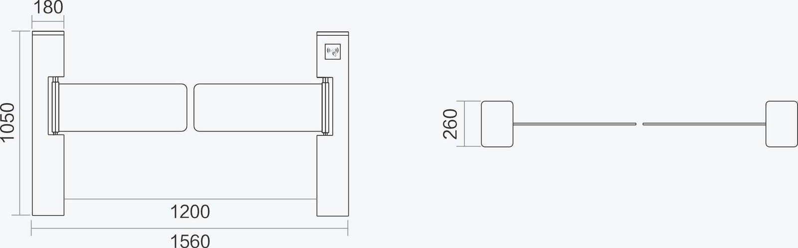 Js-hbz01-swing gate turnstile manufacturer | karsun