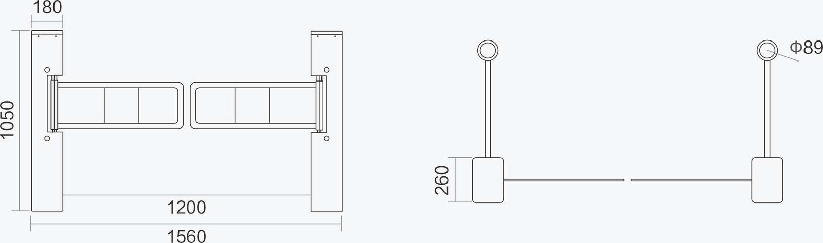 Js-hbz01-swing gate turnstile manufacturer | karsun