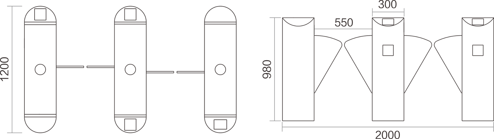 Js-y002 - flap barrier turnstile gate | karsun