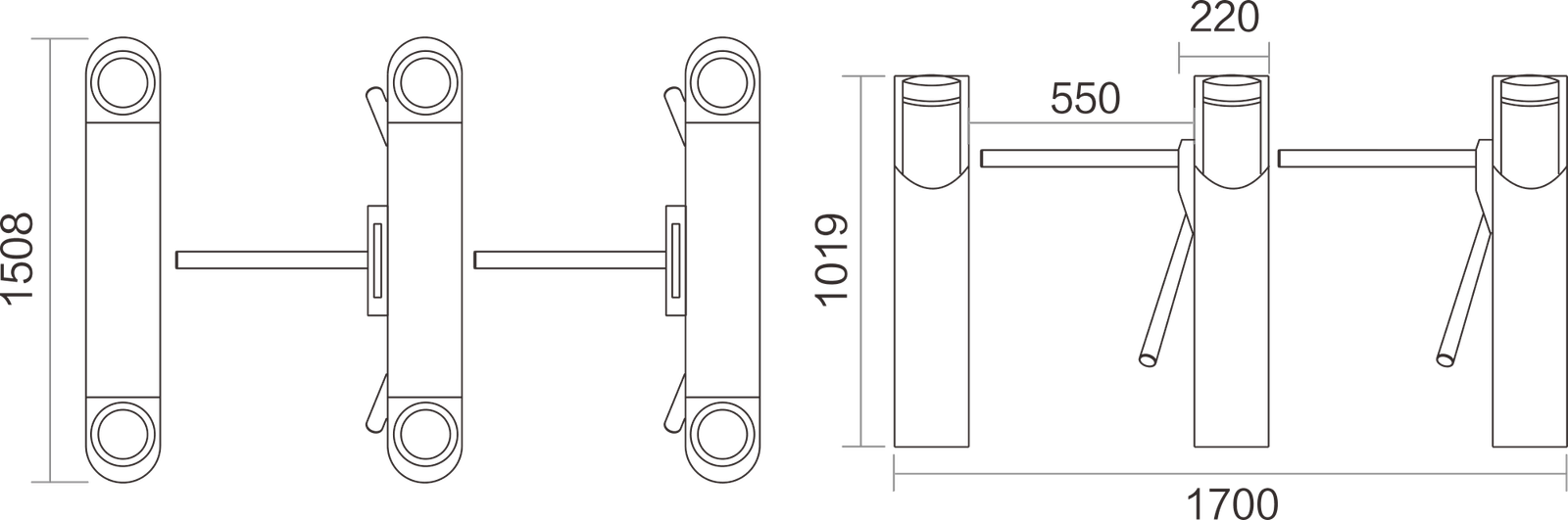 Jstd3263-22 - efficient entry managemen tripod turnstile | karsun