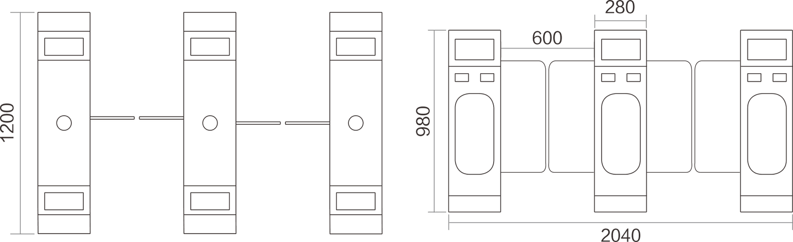 Js-qc002-swing gate turnstile manufacturer | karsun